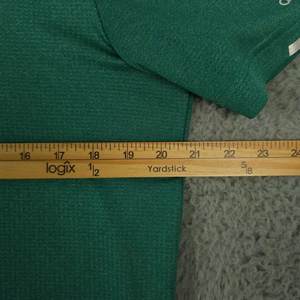 Adidas Polo Shirt Mens Medium Green Climachill Performance Wolf 1885‎ Logo Golf